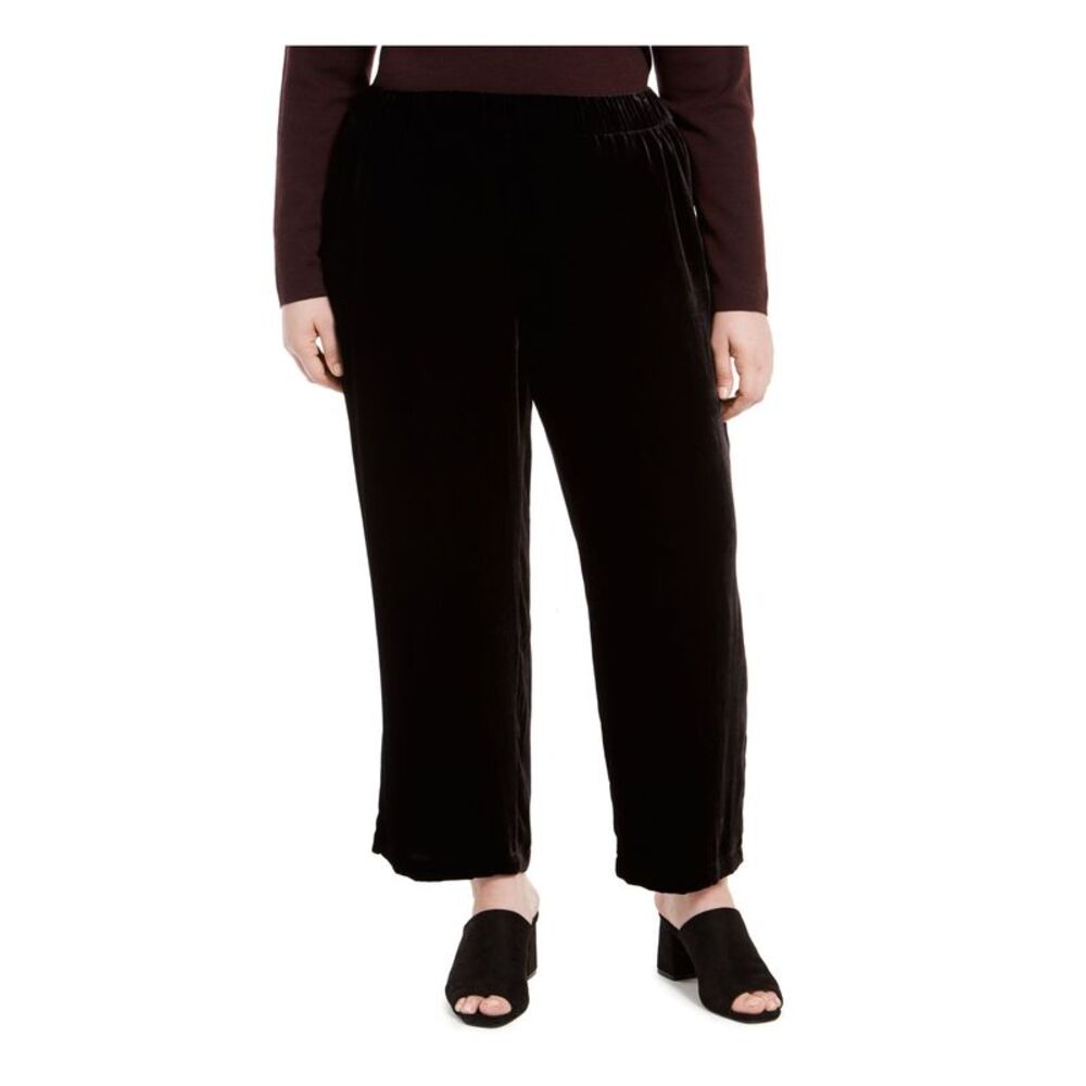 EILEEN FISHER Womens Black Evening Cropped Pants Plus 2X